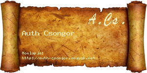 Auth Csongor névjegykártya