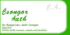 csongor auth business card